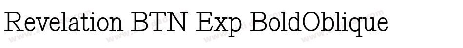 Revelation BTN Exp BoldOblique字体转换